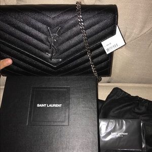NWT Large Monogram Leather Wallet on a Chain